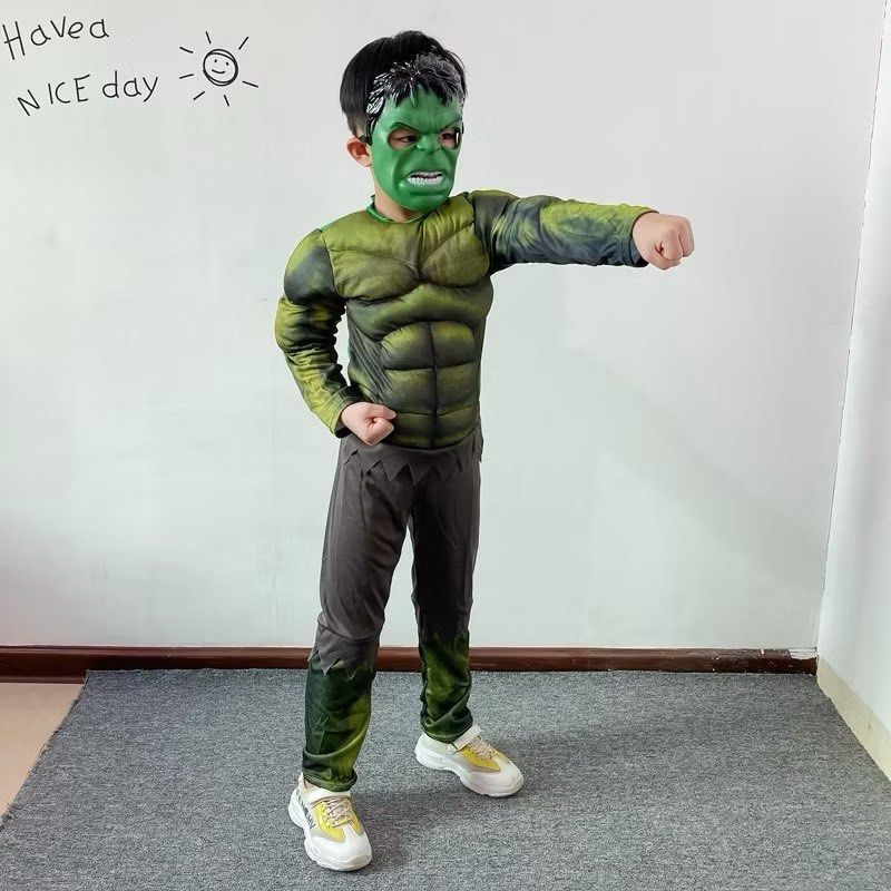 Costume Hulk Halloween (Category: Kids Wardrobes & Storage) located in Quezon. Submitted by closetby_gn (Listing ID 1470938573, Image 3). Description: Components: Jumpsuits & Rompers Gender: Unisex Color :Green Item Type: Sets Characters:Hulk Special Use: Costumes Size:Small S(90-115cm) Age: 3-4 yrs old No matter how thin you are, this costume suit for you and look stronger. It’s a very nice choice to buy for your boys or girls in halloween days~