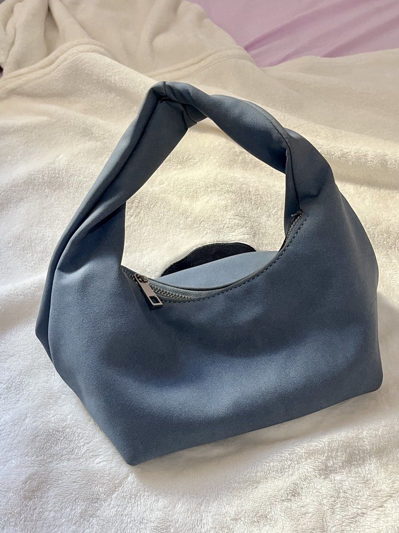 cotton on rubi mini dumpling bag in blue suede (Category: Purses & Pouches) located in Bulacan. Submitted by wear.elocin (Listing ID 1471011186, Image 1). Description: small but spacious bought from cotton on trinoma.
