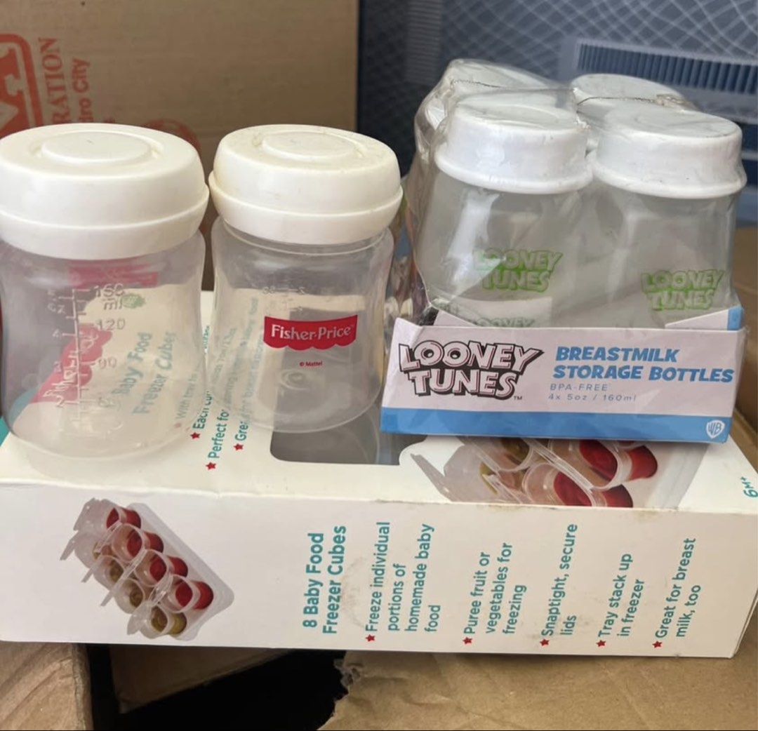 cube food storage and milk storage (Category: Breastfeeding & Bottle Feeding) located in Pili. Submitted by thankyounext_bicol (Listing ID 1471074098, Image 2). Description: Bundle set po for 400 only 💛💛 Bought around P600 RFS: Stock lang po kasi; outgrown by baby.