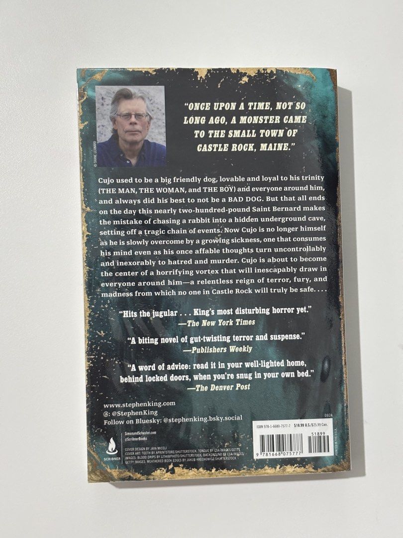 Cujo by Stephen King (Category: Storybooks) located in Manila. Submitted by mitcheemitch (Listing ID 1470979536, Image 3). Description: - brand new, never read - plastic covered but can be removed - bought as a 3-book set, but I only wanted Pet Sematary.