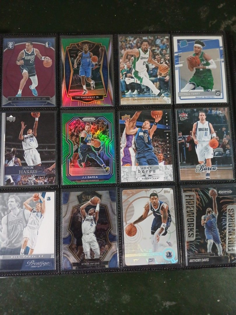 Dallas Mavericks Lot (Category: Raw Singles) located in Manila. Submitted by diczenestr94951 (Listing ID 1470938741, Image 2). Description: Dallas Mavericks nba cards lot feat.Kyrie AD Dirk Barea and other players near mint to mint condition .