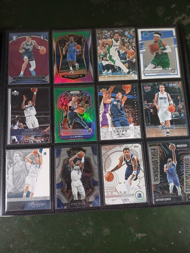 Dallas Mavericks Lot (Category: Raw Singles) located in Manila. Submitted by diczenestr94951 (Listing ID 1470938741, Image 1). Description: Dallas Mavericks nba cards lot feat.Kyrie AD Dirk Barea and other players near mint to mint condition .
