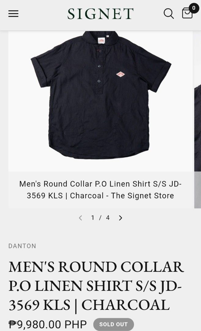Danton round neck charcoal (Category: Formal Shirts) located in Cavite. Submitted by blasterr21 (Listing ID 1470990385, Image 1). Description: danton round neck charcoal size 36 (21x24-25.5) made in japan authentic.