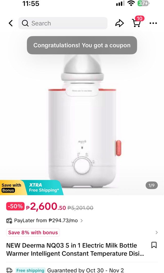 Deerma Bottle warmer/ food heater (Category: Breastfeeding & Bottle Feeding) located in General Trias. Submitted by nursedionne (Listing ID 1470965206, Image 3). Description: Selling my Deerma Food Bottle Warmer. Still in good condition and working properly. Perfect for warming your baby’s milk and making feeding time more convenient. 📌 Brand: Deerma 📌 Condition: Good condition 📌 Reason for selling: No longer needed.