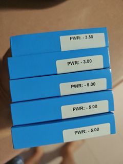 5 boxes Contact Lenses Power -5.00 Blister Packs, Beauty & Personal ...
