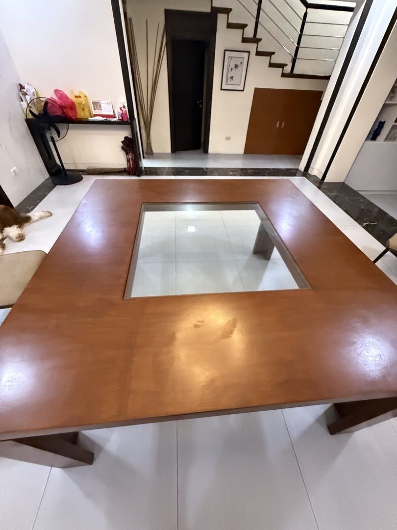 Dining Table 8 seater (Category: Coffee & Tea Tableware) located in Quezon City. Submitted by FGRMG (Listing ID 1471029312, Image 1). Description: Dining table nara good as new 8 seater no scratches .