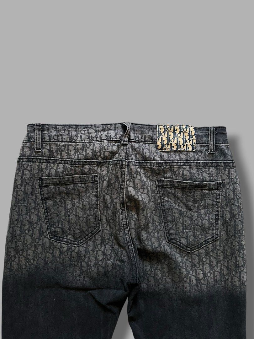 Dior Monogram Pants (Category: Jeans) located in Cebu City. Submitted by dip.thrift (Listing ID 1471040686, Image 3). Description: Dior Monogram Jeans ▫️Missing Tags ▫️Waistline: 34-36 Length: 37.5 Thigh: 12 Leg Opening: 7 ▫️Issue: Needs Zipper Replacement ▫️Color Rate: 10/10 ▫️Condition: 10/10.