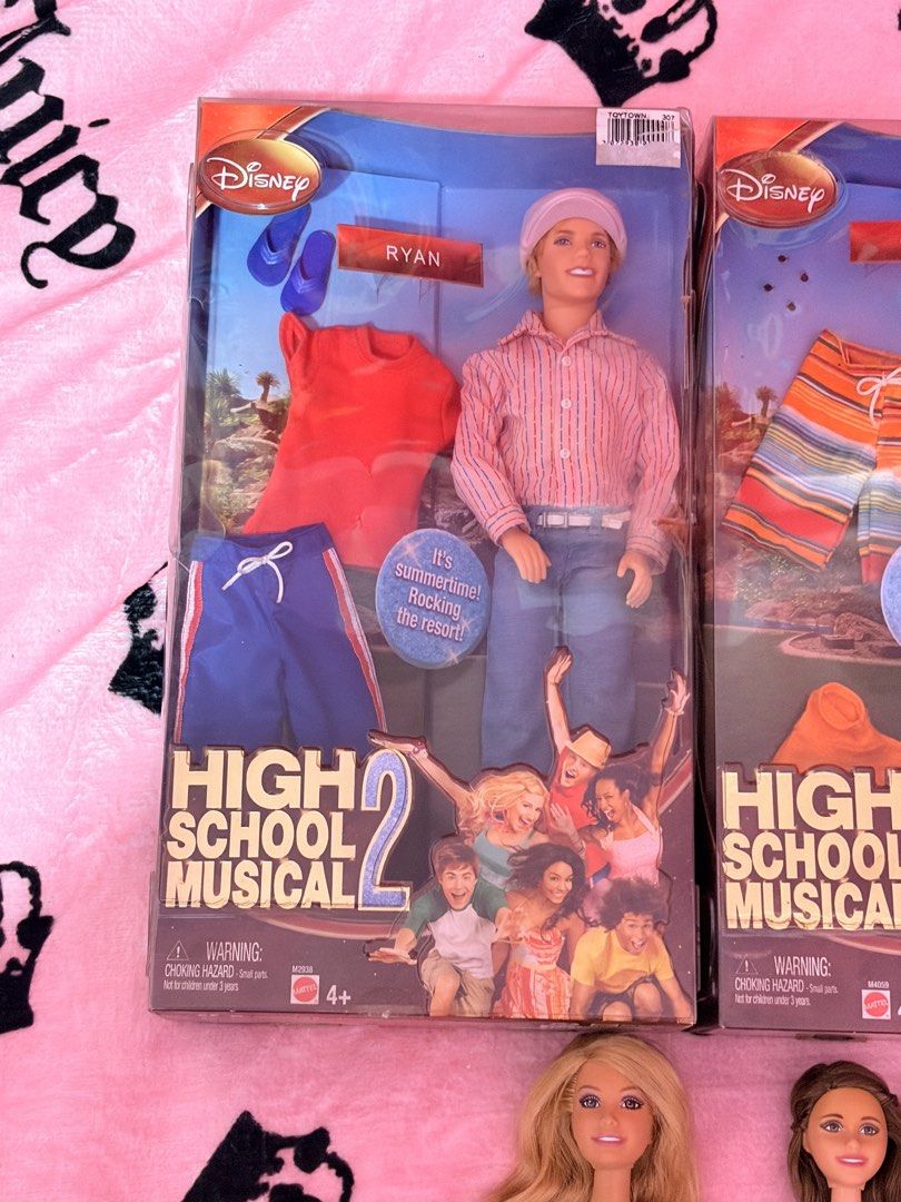 DISNEY HIGHSCHOOL MUSICAL DOLL SET TAKEALL (Category: Kids Toys) located in Manila. Submitted by mgabbisaniel (Listing ID 1470968000, Image 2). Description: - Complete your Disney collection with this High School Musical 2 doll set - Includes 4 boxed character dolls: Ryan, Chad, Gabriella, and Troy - Comes with 3 extra loose fashion dolls - Boxed sets are in original, unopened packaging - Great display piece for fans and collectors - Ships secure
