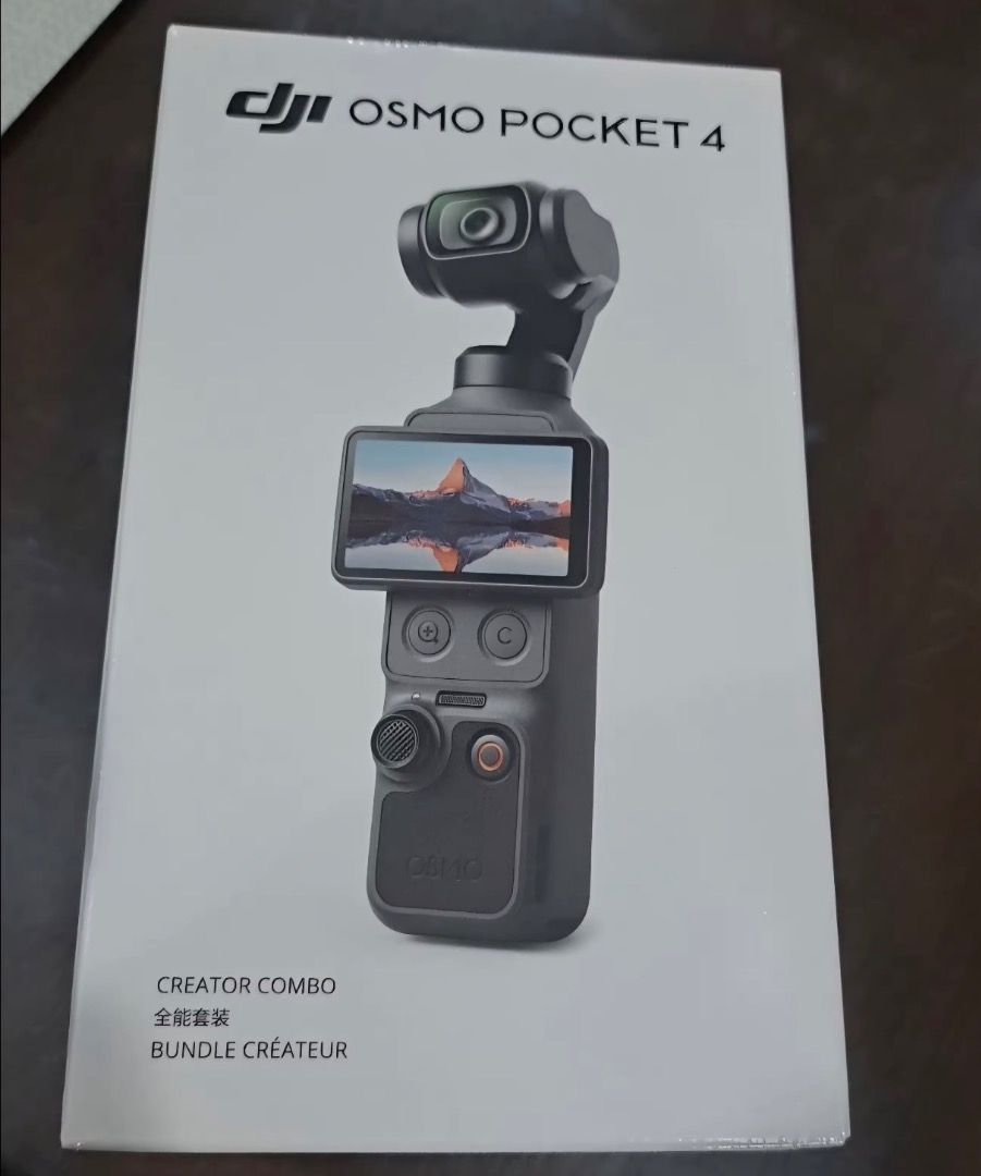 DJI Pocket4 (Category: Video Cameras) located in Caloocan City. Submitted by marybathan567_earth (Listing ID 1471118359, Image 1). Description: DJI Pocket4 | 1 Inch CMOS | 4K 240fps | 10bit DLog M | 3 Axis Gimbal | 107GB Storage.