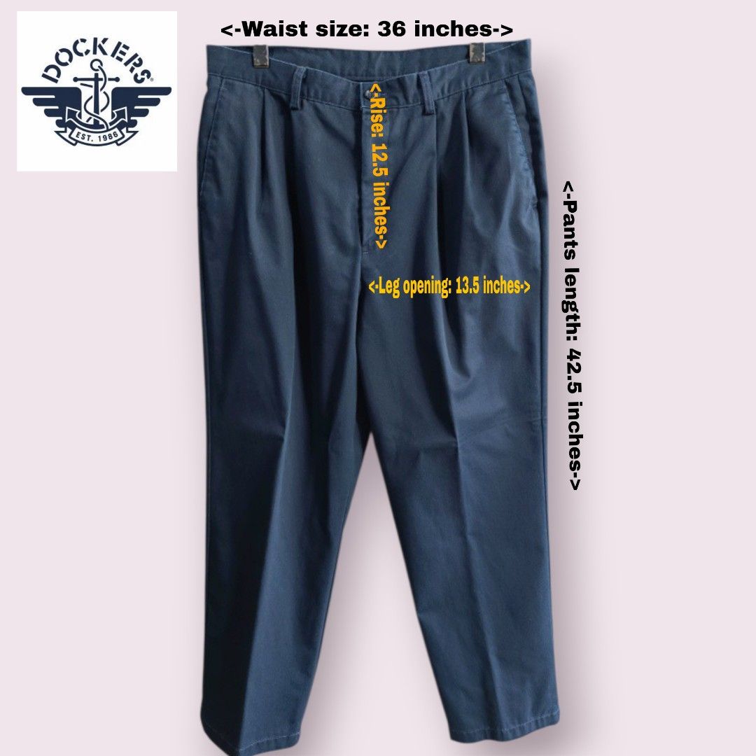 Dockers Recode Mens Navy Blue Khaki Pants (Category: Trousers) located in Bacoor. Submitted by nineties_kid (Listing ID 1471033716, Image 1). Description: •==> Dockers Decode Mens Navy Blue Khaki Pants Size: XL Waist size: 36 inches Pants length: 42.5 inches Pants Rise: 12.5 inches Leg Opening: 13.5 inches __________ ▶LBC Cash on Pick-up (C.O.P) Offer nation-wide delivery, as long as there is an LBC branch near your area. ▶LBC C.O.D ▶Lalamove ▶J&
