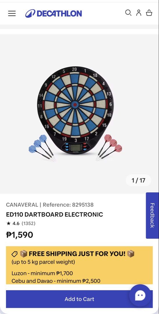 ED110 DARTBOARD ELECTRONIC (Category: Other Sports Equipment and Supplies) located in Angeles City. Submitted by royal_vintage_thriftshop (Listing ID 1471052543, Image 1). Description: Dart pin +12. Free No issue No box.