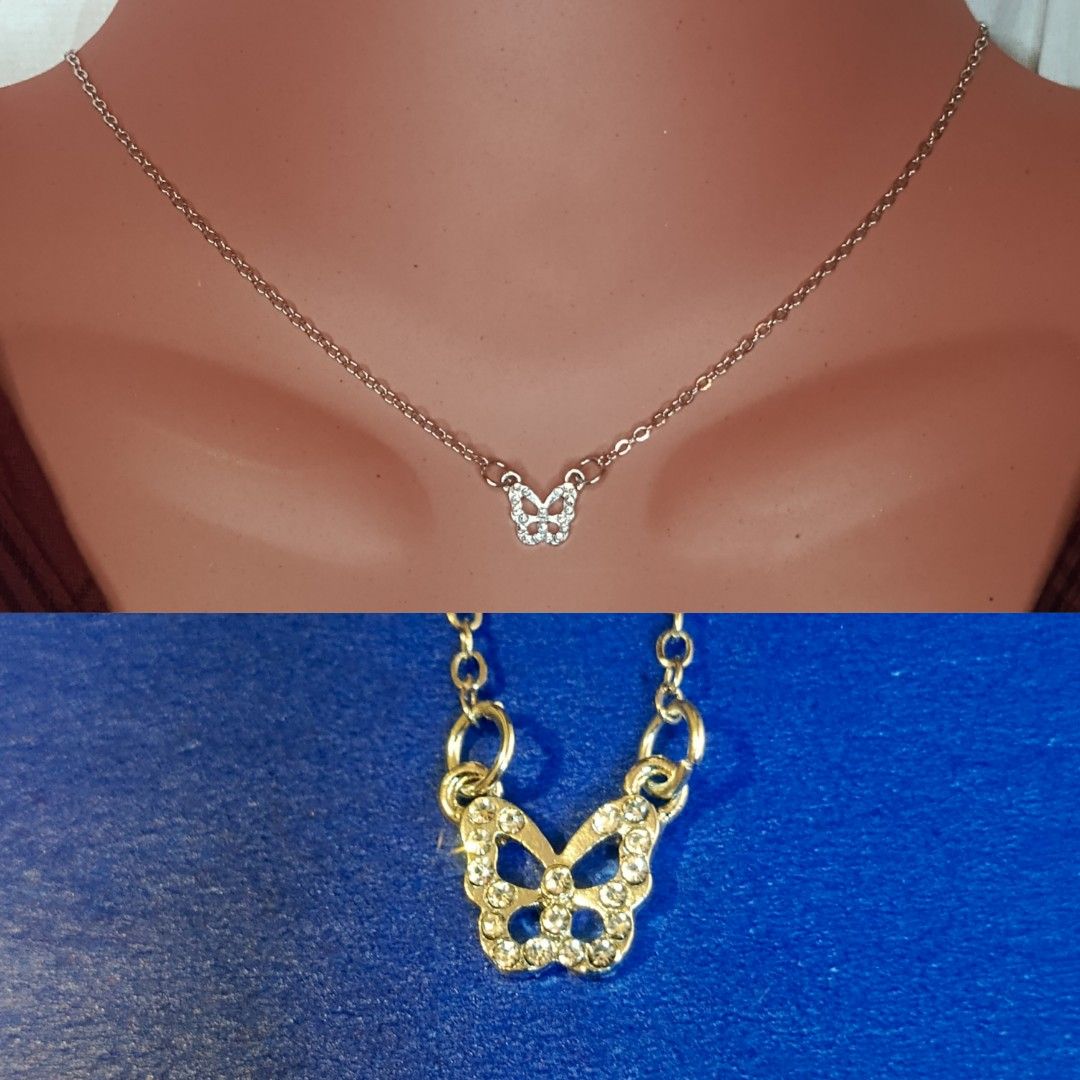 Elegant Necklaces Collection (Category: Necklaces) located in Rizal. Submitted by moon_shop_offers (Listing ID 1470957758, Image 3). Description: ❗PHP50 each ‼️Open for TAKE ALL (Discounted) Looking for a simple pero classy na necklace? 😍 Perfect ang mga necklaces na ito para sa mga mahilig sa elegant, minimalist, at fashionable accessories! 💎✨ Available in different cute and elegant designs, featuring beautiful pendant styles, sparkling detail