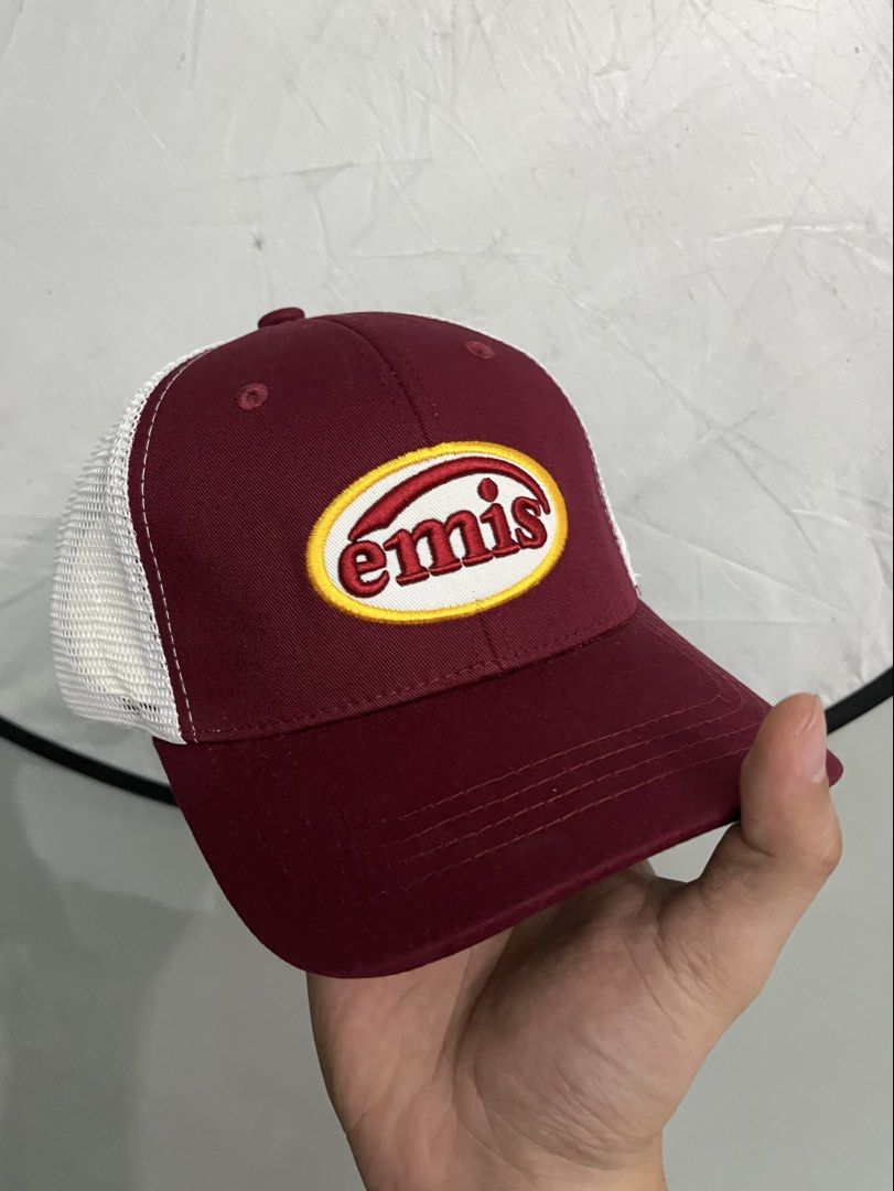 Emis Maroon Trucker Cap 🧢 | Adjustable | Brand New | Below SRP (Category: Caps & Hats) located in Manila. Submitted by oseancollective.official (Listing ID 1471040577, Image 1). Description: Keep your style fresh with the Emis Maroon Trucker Cap! 🍷 Its rich maroon color adds a stylish touch to your everyday outfit. Perfect for casual wear, streetwear fits, and daily styling. At OSean Collective, we bring you branded caps at sulit prices! ✅ 100%