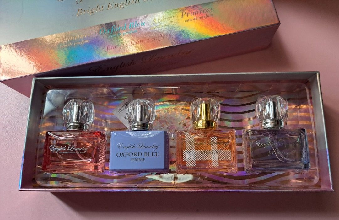 English Laundry Bright English Collection (Category: Fragrance & Deodorants) located in Valenzuela. Submitted by us_uae.box (Listing ID 1470990953, Image 2). Description: 🎁 Brand New & 💯 Guaranteed Authentic & Original! Looking for a perfume gift set or a treat for yourself? 🌸 4-Piece Eau de Parfum Collection ✔️ Signature ✔️ Oxford Bleu ✔️ Abbey ✔️ Primrose 📦 Brand new and in original box 🎁 Perfect for gifting or personal use 📩 Message me i