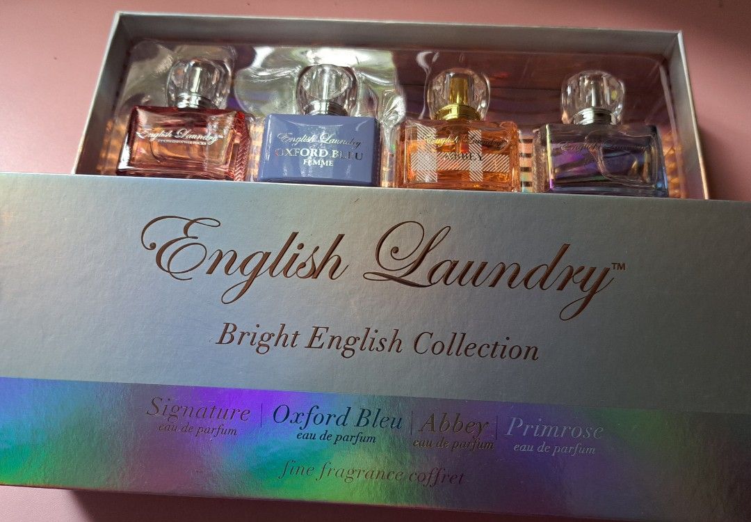 English Laundry Bright English Collection (Category: Fragrance & Deodorants) located in Valenzuela. Submitted by us_uae.box (Listing ID 1470990953, Image 3). Description: 🎁 Brand New & 💯 Guaranteed Authentic & Original! Looking for a perfume gift set or a treat for yourself? 🌸 4-Piece Eau de Parfum Collection ✔️ Signature ✔️ Oxford Bleu ✔️ Abbey ✔️ Primrose 📦 Brand new and in original box 🎁 Perfect for gifting or personal use 📩 Message me i