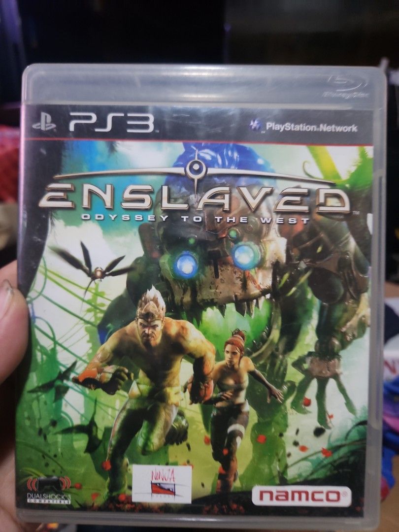 Enslaved Odyssey to the West PS3 Game (Category: PlayStation) located in Quezon City. Submitted by gwift (Listing ID 1471099951, Image 1). Description: - Title: Enslaved: Odyssey to the West - Platform: PlayStation 3 (PS3) - Developer: Ninja Theory - Publisher: Namco Bandai - Genre: Action-Adventure - Condition: Case has normal shelf wear; disc plays great - Inclusions: Original case and game disc rare/uncommon games price based on gameye app or 