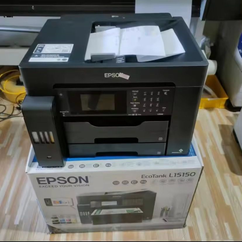 Epson printer L15150 (Category: Printers, Scanners & Copiers) located in Caloocan City. Submitted by marybathan567_earth (Listing ID 1471111263, Image 1). Description: EPSON L15150 A3 Wi-Fi Duplex All-in-One Ink Tank Printer.