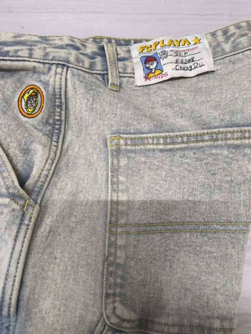 FC PLAYA CARPENTER PANTS (Category: Jeans) located in Lupon. Submitted by thriftnikent (Listing ID 1470957346, Image 3). Description: AS NEW CONDITION NO ISSUE HEAVY PANTS 34 WAIST 41 LENGTH 14 THIGH 9 LEG HOLE.
