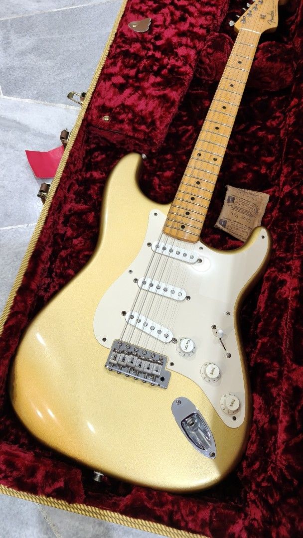 Instrument Land Fender Original 50's Stratocaster Aztec Gold, Hobbies & Lifestyle ...