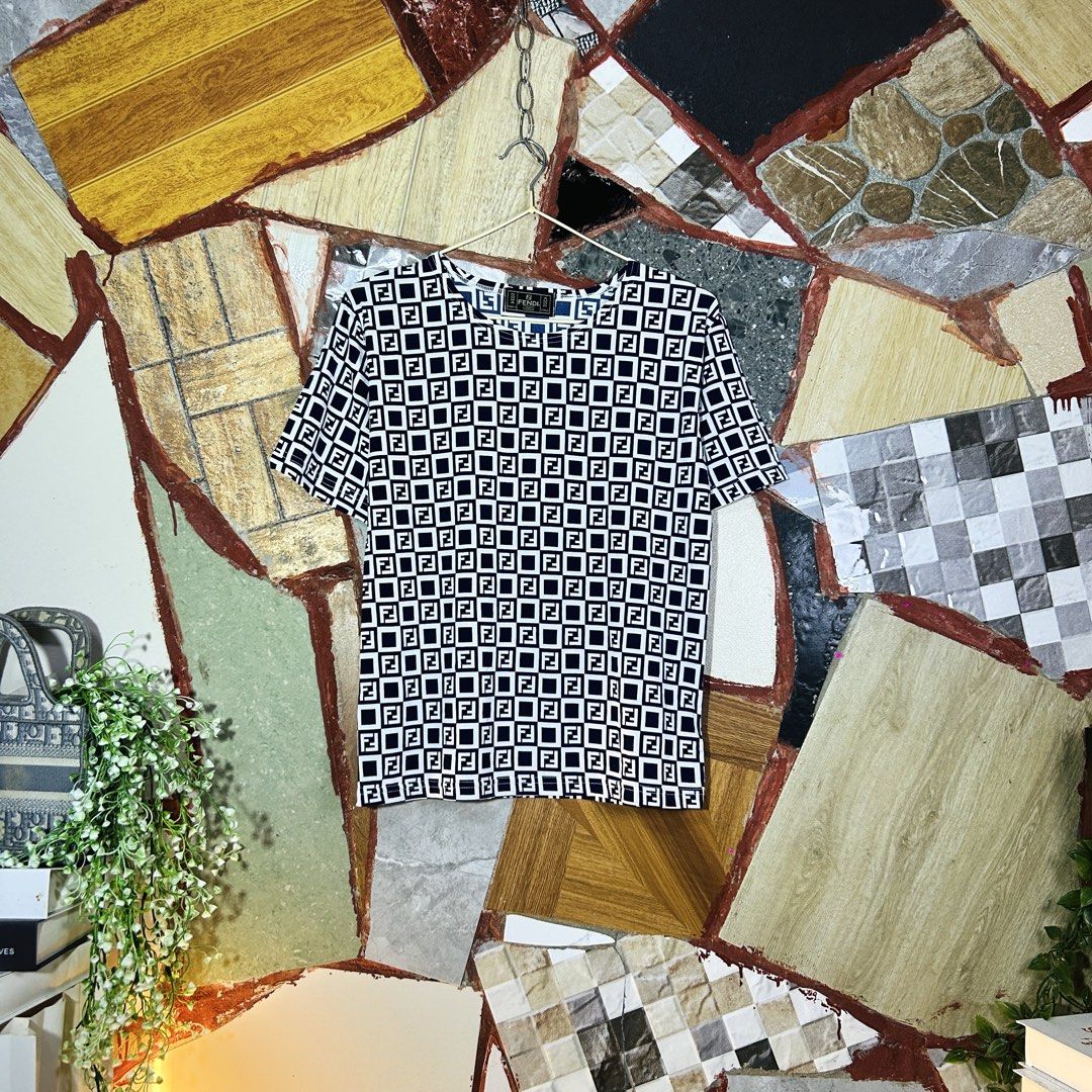Fendi top (Category: Luxury Apparel) located in Baguio. Submitted by kckc_luxury (Listing ID 1471094081, Image 1). Description: 🌸 TINY PINK SPOTS ARE LENS DAMAGE, NOT CLOTH STAINS ————————— ❗️KINDLY READ BEFORE MAKING AN OFFER❗️ LISTING DETAILS size:Small width x length (inches):20x22 condition: EXCELLENT --- MOP: Gcash / BPI MOD: J&T / JRS LOCATION: Baguio City --- NOTE: • Manage your expectations • Photos did not go under any edit but colors m