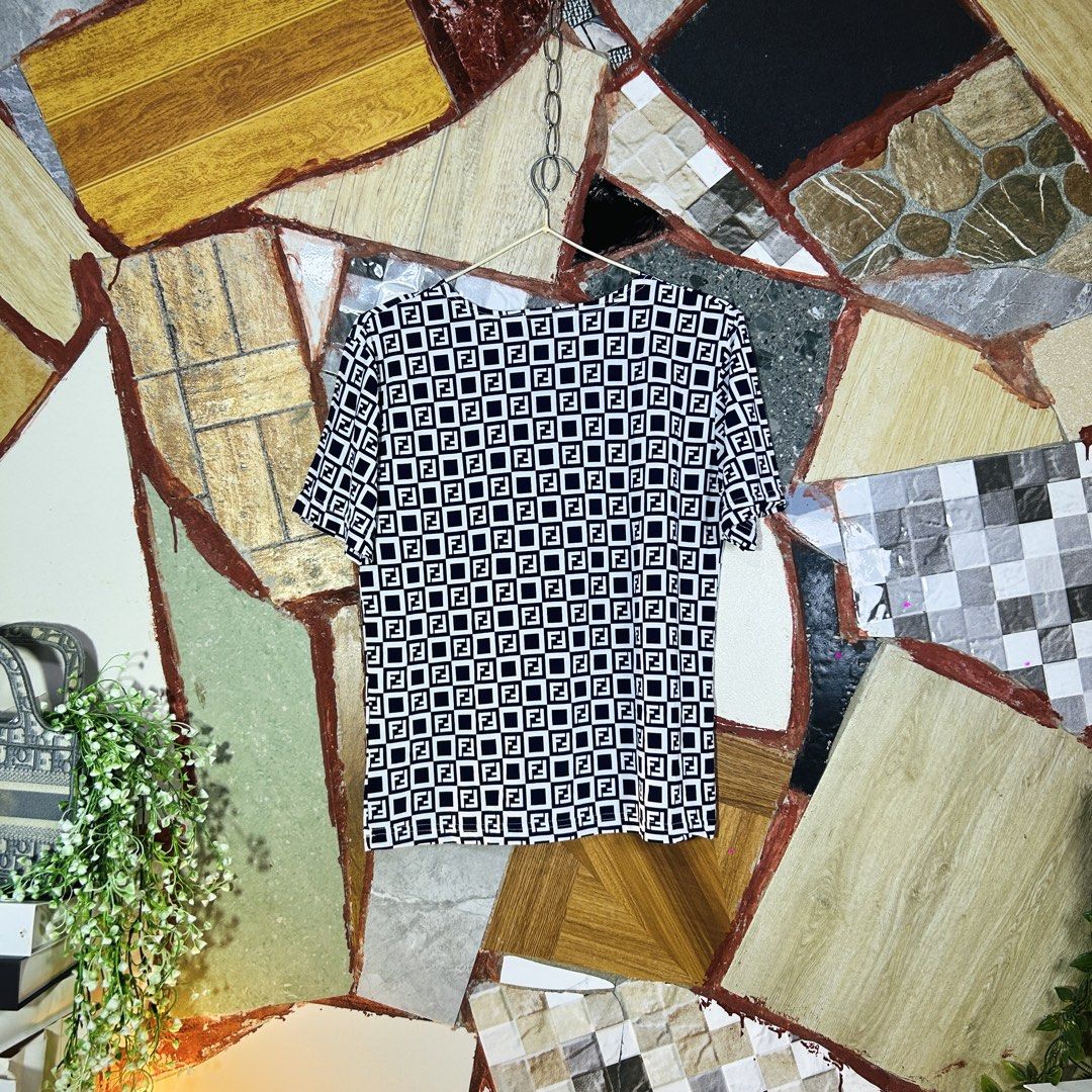 Fendi top (Category: Luxury Apparel) located in Baguio. Submitted by kckc_luxury (Listing ID 1471094081, Image 3). Description: 🌸 TINY PINK SPOTS ARE LENS DAMAGE, NOT CLOTH STAINS ————————— ❗️KINDLY READ BEFORE MAKING AN OFFER❗️ LISTING DETAILS size:Small width x length (inches):20x22 condition: EXCELLENT --- MOP: Gcash / BPI MOD: J&T / JRS LOCATION: Baguio City --- NOTE: • Manage your expectations • Photos did not go under any edit but colors m