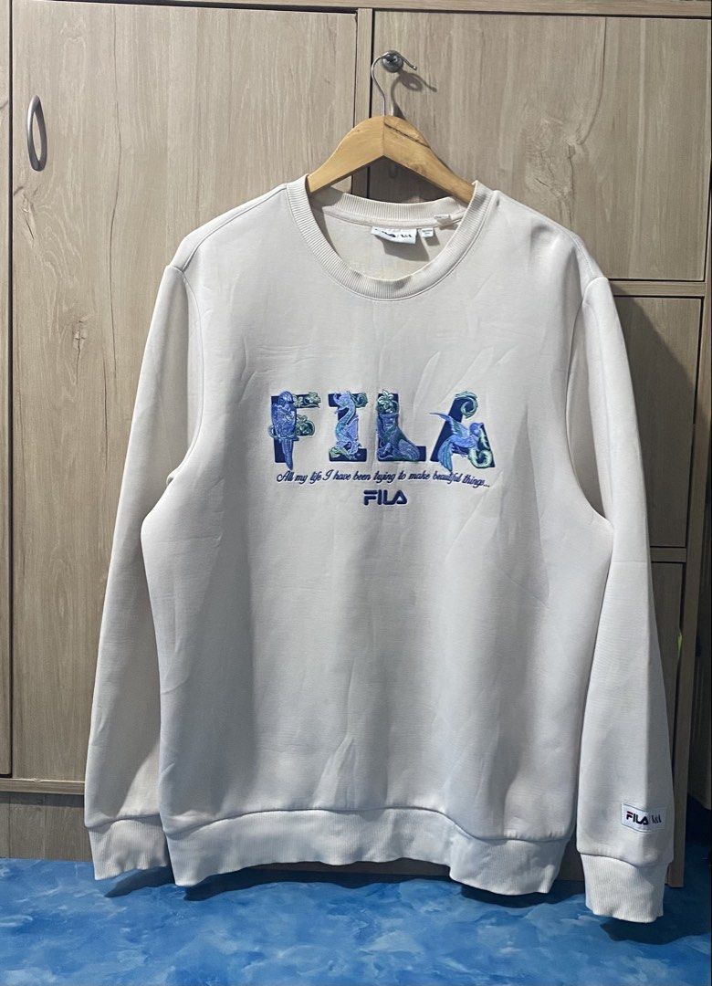 Fila embroidered patch longsleeve (Category: Coats, Jackets and Outerwear) located in Binan City. Submitted by rnj_affordable (Listing ID 1471002339, Image 1). Description: needwash lang heavy ctton.