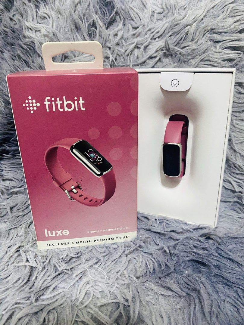 Fitbit Luxe (Category: Wearables & Smart Watches) located in Antipolo. Submitted by 3shaqd (Listing ID 1470994817, Image 1). Description: - Brand: Fitbit - Model: Luxe Fitness & Wellness Tracker - Color: Pink - Condition: Great / Like New in box - Includes: Original packaging - Features: Sleek design, vibrant color, perfect for daily health and activity tracking 📍 Antipolo City 💰 Unionbank / GoTyme 🛵 Lalamove c/o buyer.