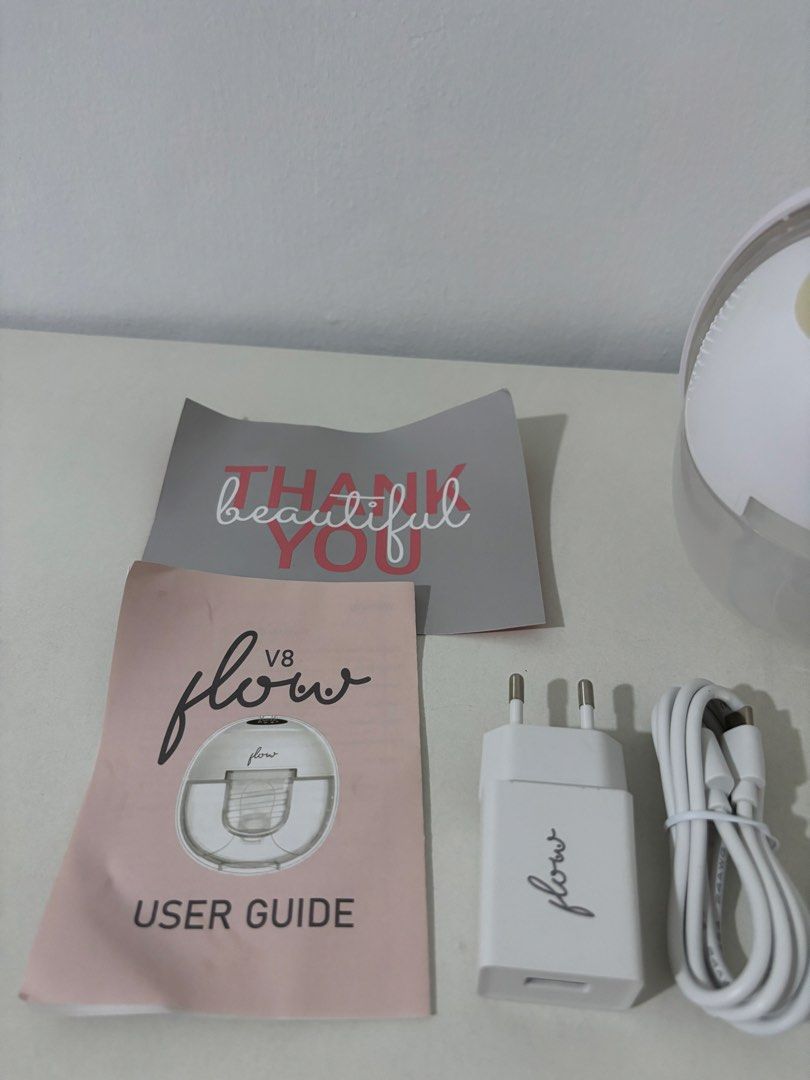 Flow V8 Wearable Breast Pump (Category: Breastfeeding & Bottle Feeding) located in Manila. Submitted by plut01 (Listing ID 1471044850, Image 3). Description: FLOW V8 Wearable Breast Pump White (without app) 1 pc For only Php 1,400! Original price is Php 3,200 - Powered with a hospital-grade motor - Delivers suction up to 300 mmHg, 15 suction levels - 4 modes: Stimulation, Expression, Massage, and Automatic - Quiet motor (<45dB) - Long battery lif