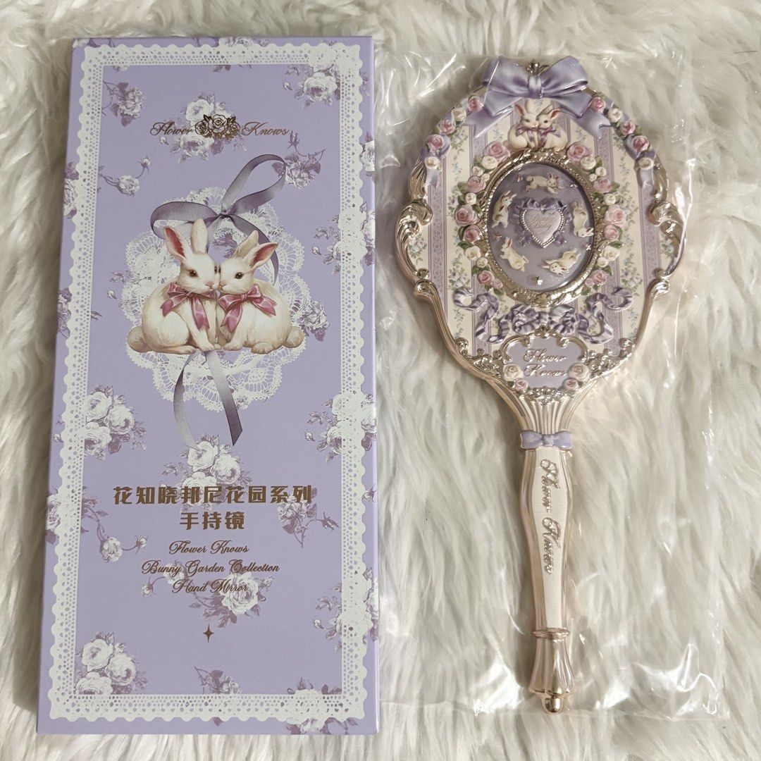 Flower Knows Makeup Gift Set (Bunny Garden Collection) (Category: Makeup) located in Cavite. Submitted by 3yaaa018 (Listing ID 1471049342, Image 3). Description: Flower Knows Makeup Gift Set (Bunny Garden Collection) - 6 pcs set • Flower Knows Bunny Garden Collection Hand Mirror (Wisteria Purple) • Flower Knows Bunny Garden 6-Color Makeup Palette (02 Moon Serenade) • Flower Knows Bunny Garden Collection Embossed Blush (04 Iris Garden) • Flower Kn