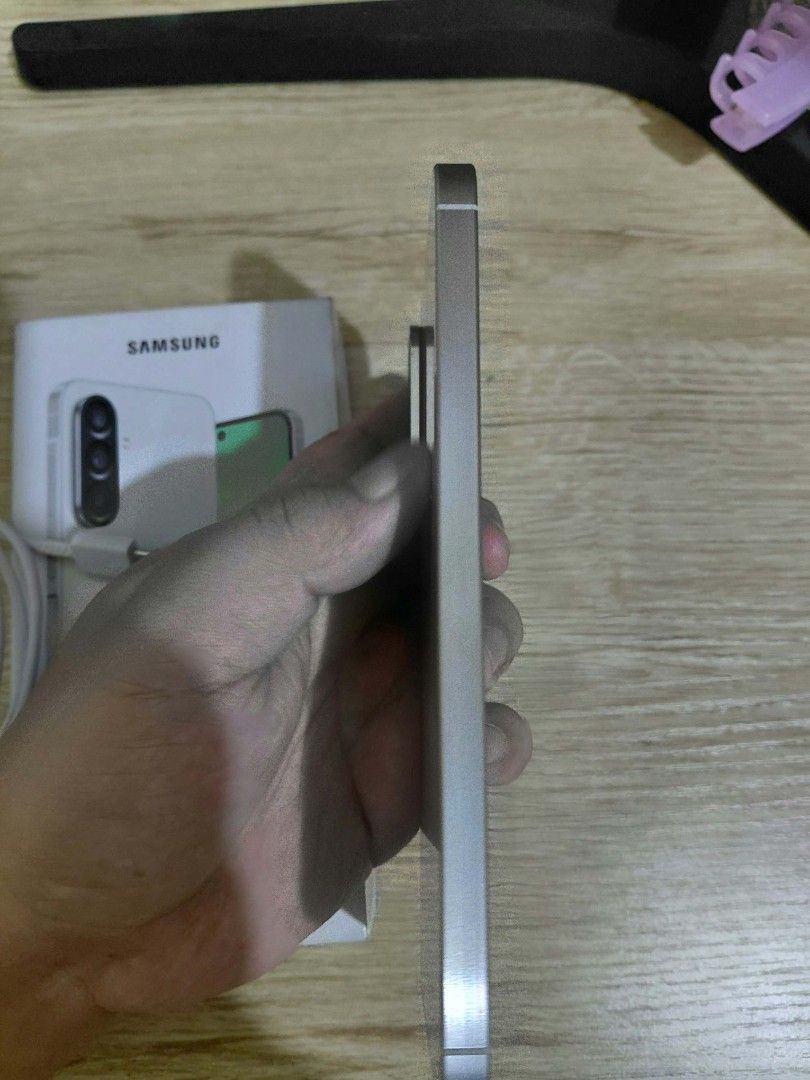 For sale Samsung A56 (Category: Samsung) located in Caloocan City. Submitted by kb128 (Listing ID 1471047479, Image 3). Description: For Sale Samsung A56 5G 8/128 50mp OIS camera 12mp HDR front cam 5000mAh battery No issue 98% smooth With box With cable and charger With free case Not finance No receipt Unli reset You can check the unit. North caloocan or Fairview QC.
