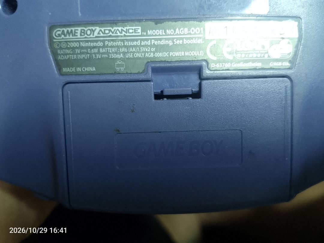Game boy advance (Category: Nintendo) located in Quezon City. Submitted by gentlewind_f0e75e (Listing ID 1471100017, Image 3). Description: Complete with box and manual gameboy advance working condition without games included. With light burn on screen shown on pics but still presentable price is fix. For sure buyer call or txt me 0947fivefivefive663zero. Makati area or place nearby meetup shipping available in buyera expenses.
