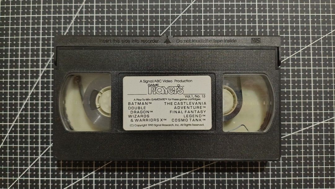 Game Player's GameTape Vol. 1 No. 13 VHS (Category: Vintage Collectibles) located in Manila. Submitted by ken.zie (Listing ID 1471101501, Image 3). Description: Selling this VHS tape for 300! Game Player's GameTape for Game Boy Games Featuring guides for beating: Batman Double Dragon Castlevania Adventure Final Fantasy Legend Wizards and Warriors X Payment can be made via GCash, Maya or Bank Transfer. Shipping is possible via Lalamove, Grab or An
