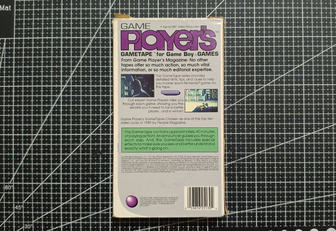 Game Player's GameTape Vol. 1 No. 13 VHS (Category: Vintage Collectibles) located in Manila. Submitted by ken.zie (Listing ID 1471101501, Image 2). Description: Selling this VHS tape for 300! Game Player's GameTape for Game Boy Games Featuring guides for beating: Batman Double Dragon Castlevania Adventure Final Fantasy Legend Wizards and Warriors X Payment can be made via GCash, Maya or Bank Transfer. Shipping is possible via Lalamove, Grab or An