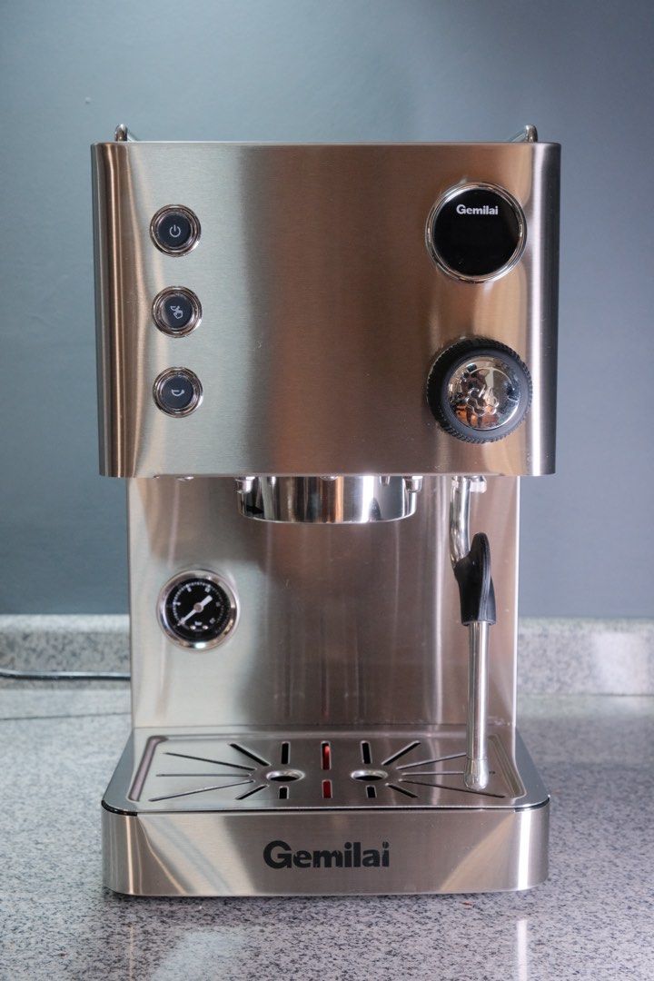 Gemilai CRM3007Z (Category: Coffee Machines & Makers) located in Quezon City. Submitted by k_____________ (Listing ID 1470936459, Image 1). Description: Selling Gemilai CRM3007Z Professional Semi-Auto Espresso Machine Dual Boiler with Adjustable OPV. -Srp: 25,599 -Selling it for only 15k (Selling it low para mabenta kaagad) -Bought May 2025 -Used only at home. -Well taken care off. I only used Rpavlis water for the water reserve. (Prevents scale 