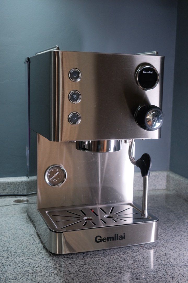 Gemilai CRM3007Z (Category: Coffee Machines & Makers) located in Quezon City. Submitted by k_____________ (Listing ID 1470936459, Image 3). Description: Selling Gemilai CRM3007Z Professional Semi-Auto Espresso Machine Dual Boiler with Adjustable OPV. -Srp: 25,599 -Selling it for only 15k (Selling it low para mabenta kaagad) -Bought May 2025 -Used only at home. -Well taken care off. I only used Rpavlis water for the water reserve. (Prevents scale 
