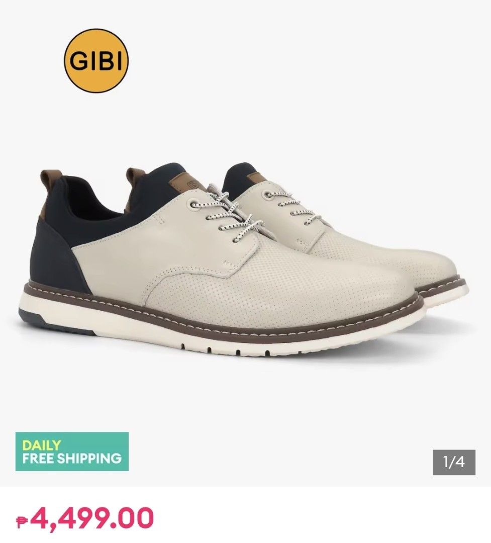 GIBI WAX114 Perforated Slip-on Leather (Category: Casual Shoes) located in Manila. Submitted by _mlb94 (Listing ID 1470983924, Image 2). Description: GIBI WAX114 Perforated slip-on leather - Minimalist leather garterized laced-up - 4-holes - Perforated nappa leather - With Lycra combination for extra comfort - Genuine leather RFS: Decluttering, still in perfect condition. Used twice only in wedding events. Price still negotiable.