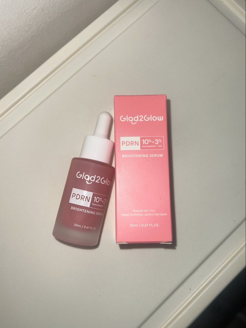 Glad2Glow PDRN Serum (Category: Face Care) located in Bulacan. Submitted by aea_loved (Listing ID 1471031533, Image 2). Description: SRP ₱ 249 only selling for ₱99 - used only few drops on hands - 2030 expiry .