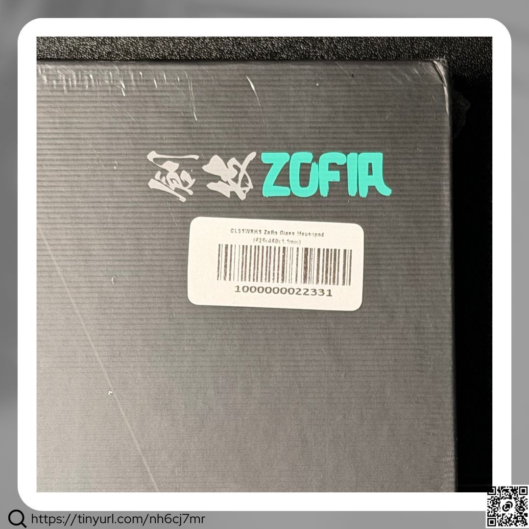 GLSSWRKS Zofia Glass Mousepad (Category: Mouse & Mousepads) located in Quezon City. Submitted by sonder_listings (Listing ID 1471092919, Image 2). Description: • Sealed unit, plastic film still intact • Date of purchase: Oct 28, 2026 • Will forward a soft copy of physical receipt • Surface: Glanova® Glass • Glass Type: Chemically Strengthened Glass • Dimensions: 525 × 450 mm (20.67 × 17.72 in) • Surface Coating: Ion-Assisted Deposition Coating • 