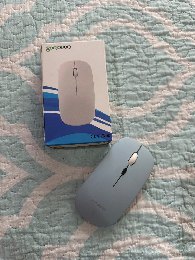 GOOJODOQ Wireless Mouse Light Blue (Category: Mouse & Mousepads) located in Pasig City. Submitted by nina.declutter (Listing ID 1470966528, Image 3). Description: .