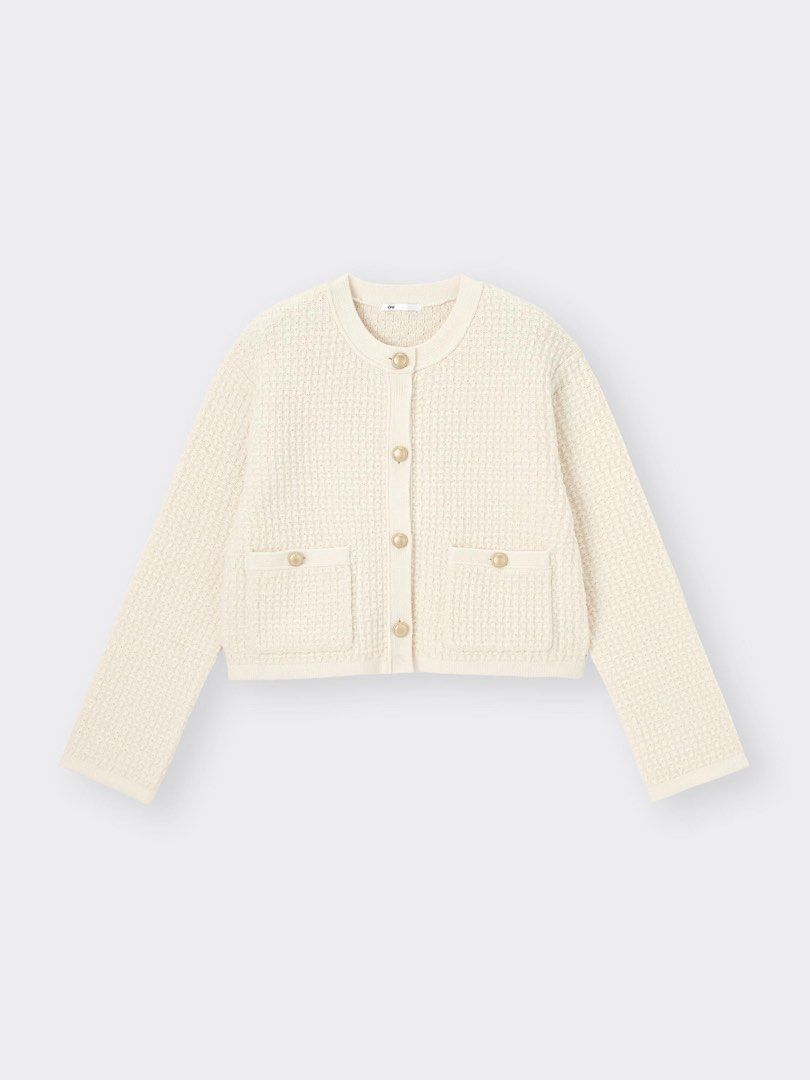 GU Double Pocket Knit short jacket (Category: Coats, Jackets and Outerwear) located in Angeles City. Submitted by queenromero (Listing ID 1471069796, Image 1). Description: width: 18.5" length: 19".