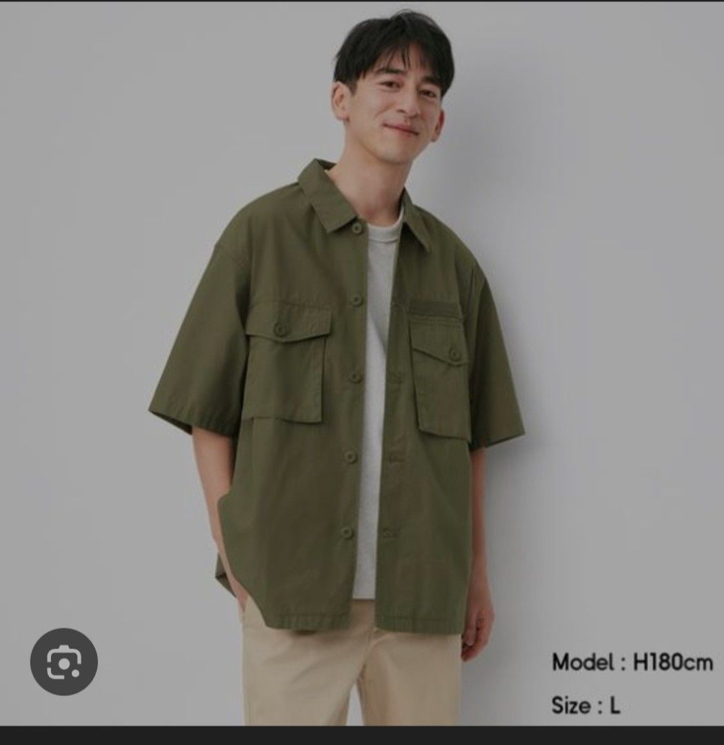 GU OLIVE MILITARY SHIRT (Category: Tshirts & Polo Shirts ) located in Ozamiz City. Submitted by 2nd.sight (Listing ID 1471043579, Image 1). Description: size: small w: 21 l: 27.5 excellent-like new.