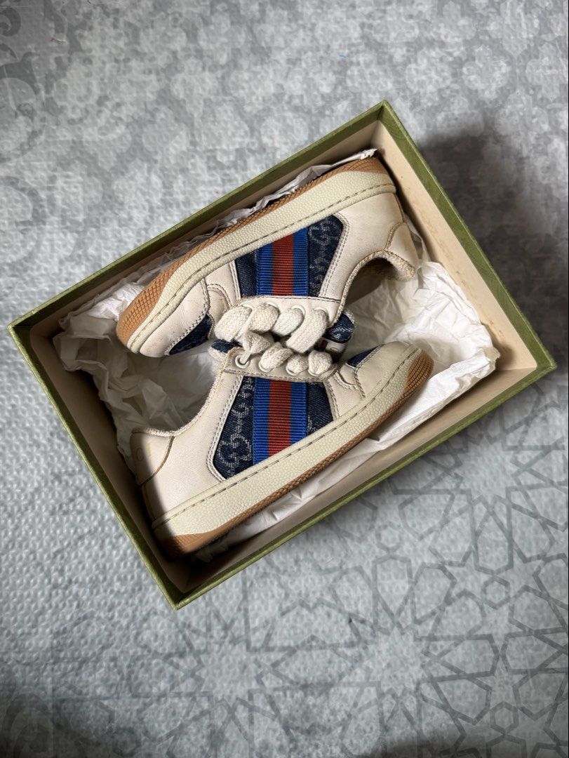 GUCCI Kids Shoes (Category: Babies & Kids Fashion) located in Muntinlupa City. Submitted by chmlvlla0902 (Listing ID 1471091812, Image 3). Description: Gucci 23 US7 slighty negotiable .