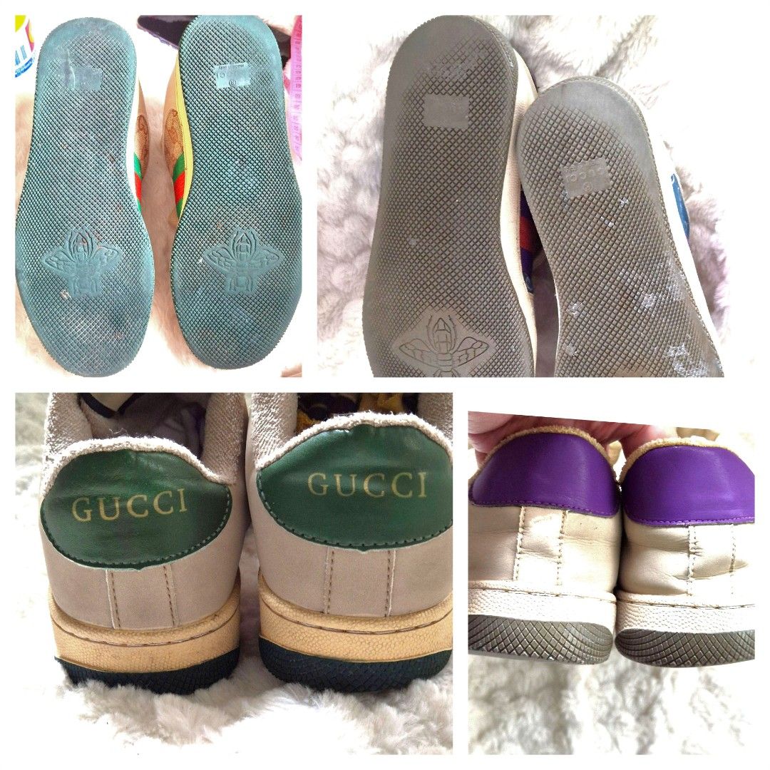 Gucci Screener Sneakers Bundle – EU 36 & EU 37 (Category: Sneakers) located in Antipolo. Submitted by saribymonica (Listing ID 1471017526, Image 2). Description: Gucci Screener Sneakers Bundle – EU 36 & EU 37 | ₱500 Preloved and previously used. Please manage your expectations, as these are not brand new. • Sizes: EU 36 and EU 37 • Minimal scratches and scuffs from normal use • Outsoles have scratches and signs of wear • Sockliner/insole has soft