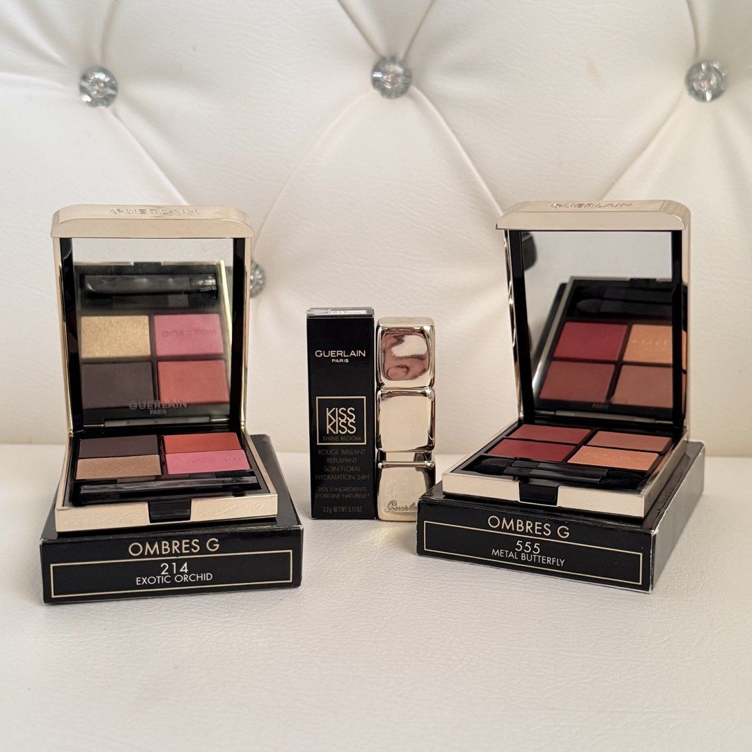 guerlain bundle ♡ 2 palettes + 1 lippie (Category: Makeup) located in Tanza. Submitted by theigarcia (Listing ID 1471112193, Image 1). Description: condition: pristine, bnew ✨ • eyeshadow palettes swatched only • lippie [BNEW] • all comes with original boxes eyeshadow srp ₱4,500++ lippie srp ₱2,500++ note: selling low, decluttering, need funds - 100% guaranteed authentic, moneyback guaranteed if proven fake!! - no last price this such a steal pri