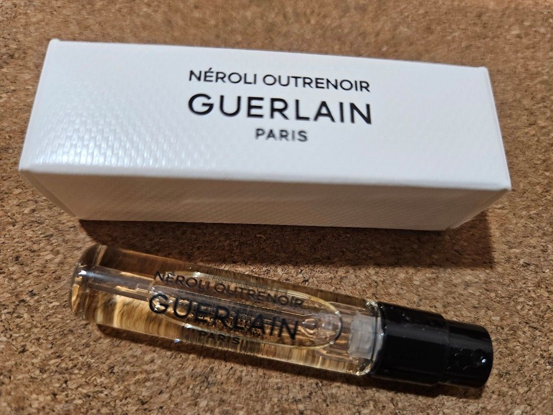 Guerlain Neroli Outrenoir EDP 2ml Sample (Category: Fragrance & Deodorants) located in Los Banos. Submitted by acleancloset (Listing ID 1471040278, Image 1). Description: Eau de Parfum (EDP) - 2ml sample spray vial - Condition: Brand new, never sprayed, 100% unused - Packaging: Includes original white box - batch code 4L01 - 100% authentic.