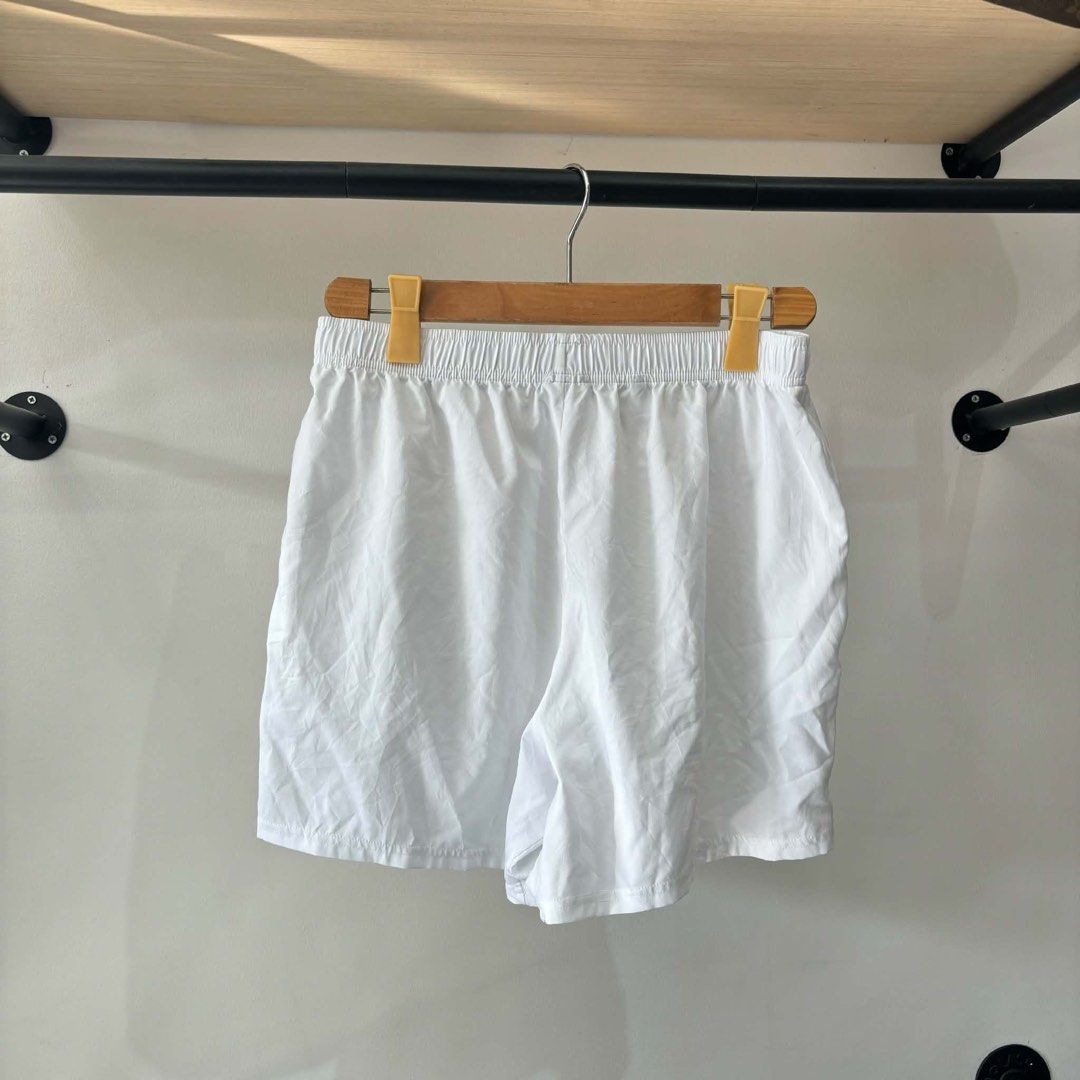Gymshark White Training Shorts Size L (Category: Shorts) located in Bambang. Submitted by heats777 (Listing ID 1471010961, Image 2). Description: - Brand: Gymshark - Item: Men's Training Shorts - Color: Crisp White - Size: L - Material: 100% Lightweight Polyester - Features: Elastic waistband with drawstring, iconic printed logo near hem - Condition: Great for workouts or casual wear, easy to wash - Mode of Payment: GCash, Bank Transfer - Shippin