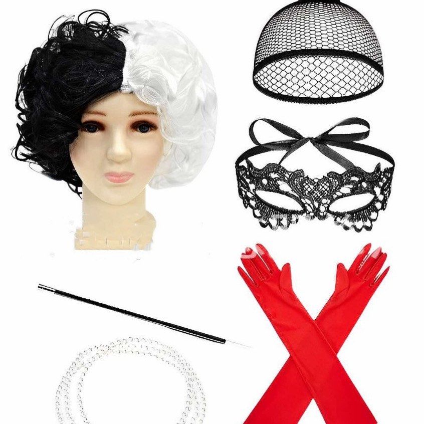 Halloween Cruella full set costume, Hobbies & Lifestyle, Stationery ...
