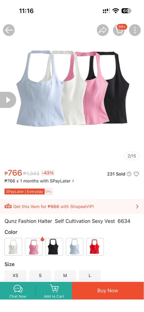 Halter Top (Category: Sleeveless) located in Guinobatan. Submitted by ogre__ (Listing ID 1470962346, Image 2). Description: White Halter Top Barely Used Gcash/maribank/Gotyme MOP.