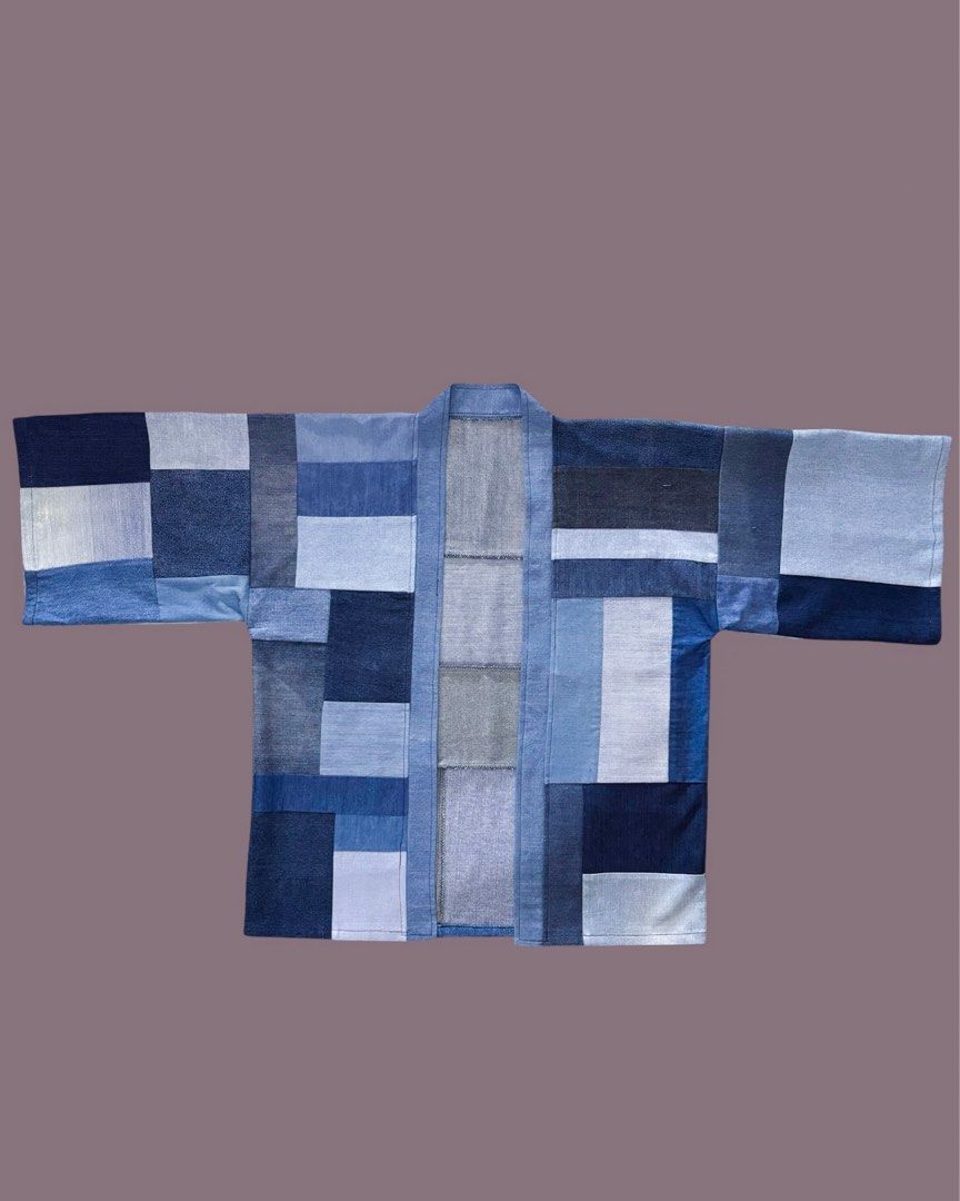 Handmade Denim Patchwotk Kimono Top (Category: Others Tops) located in Makati City. Submitted by funkyfindsinc (Listing ID 1470983480, Image 2). Description: one of one kimono coverup crafted from upcycled denim. A unique patchwork design and relaxed silhouette, it’s an effortlessly stylish layer that adds character to any outfit-fashion with a sustainable story. MOP: GCash, BPI, Maya MOD: Lalamove, Grab, LBC, J&T Pickup pin: Walter Mart Arnaiz A
