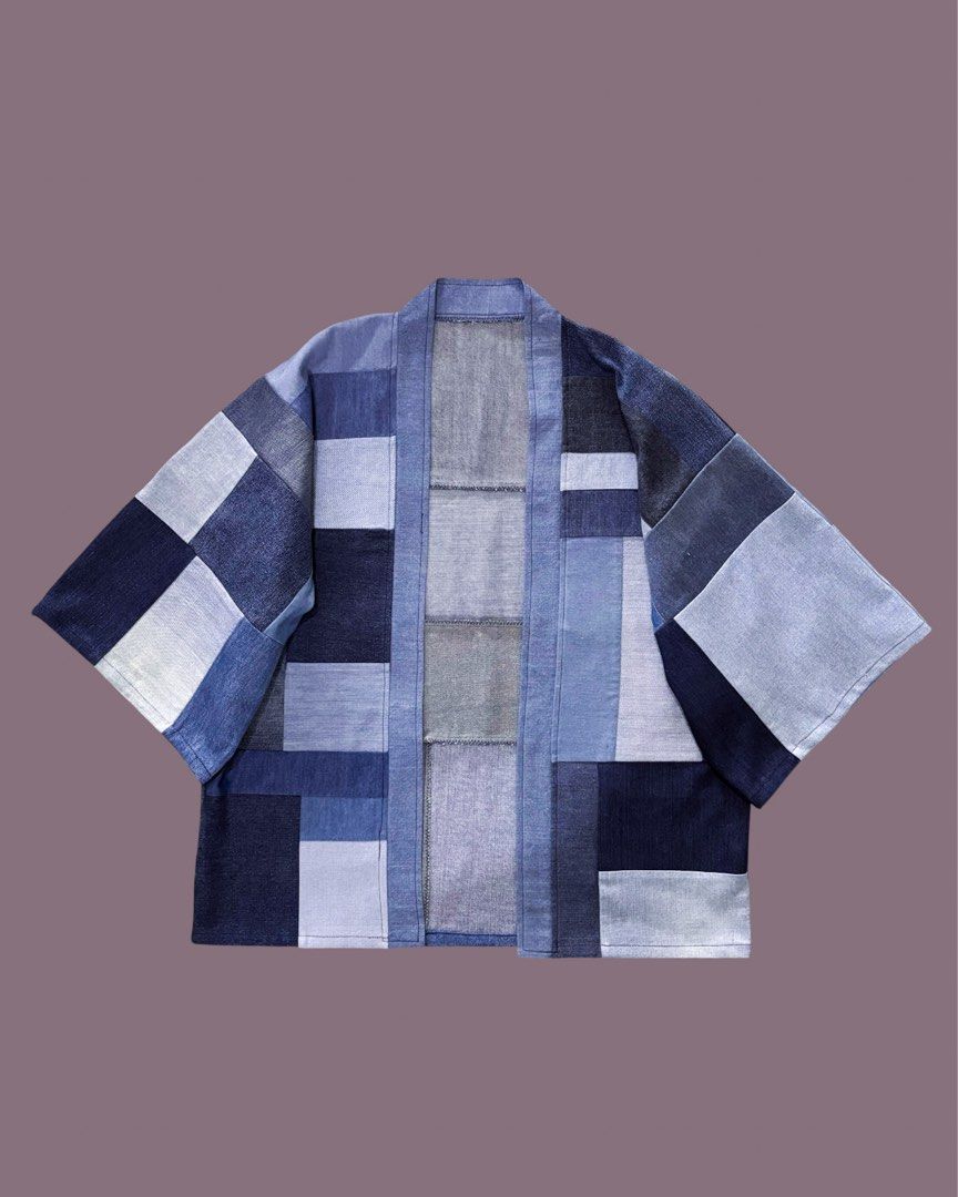 Handmade Denim Patchwotk Kimono Top (Category: Others Tops) located in Makati City. Submitted by funkyfindsinc (Listing ID 1470983480, Image 1). Description: one of one kimono coverup crafted from upcycled denim. A unique patchwork design and relaxed silhouette, it’s an effortlessly stylish layer that adds character to any outfit-fashion with a sustainable story. MOP: GCash, BPI, Maya MOD: Lalamove, Grab, LBC, J&T Pickup pin: Walter Mart Arnaiz A